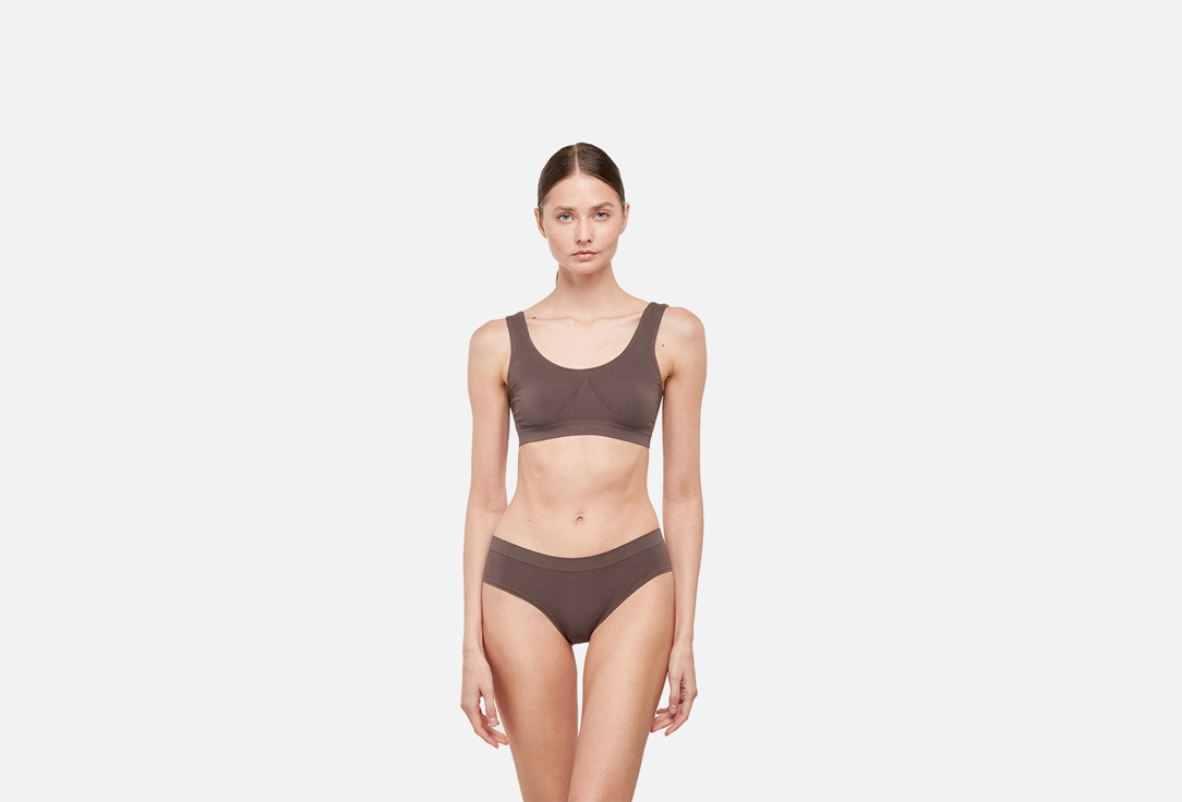 Belle YOU 978B Трусы-стринг с низкой посадкой Бамбук горячий шоколад р.XL/XXL