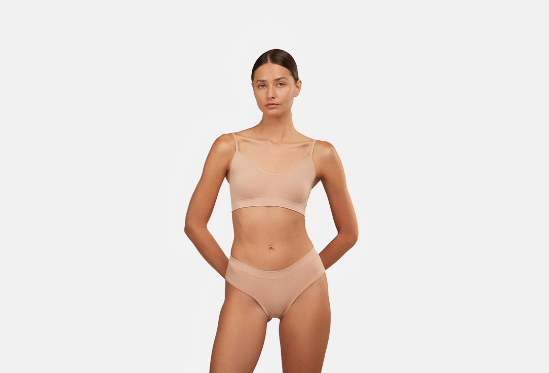 Belle You Трусы-стринг низкая посадка Бамбук W2090009 Пудрово-розовые р.M/L