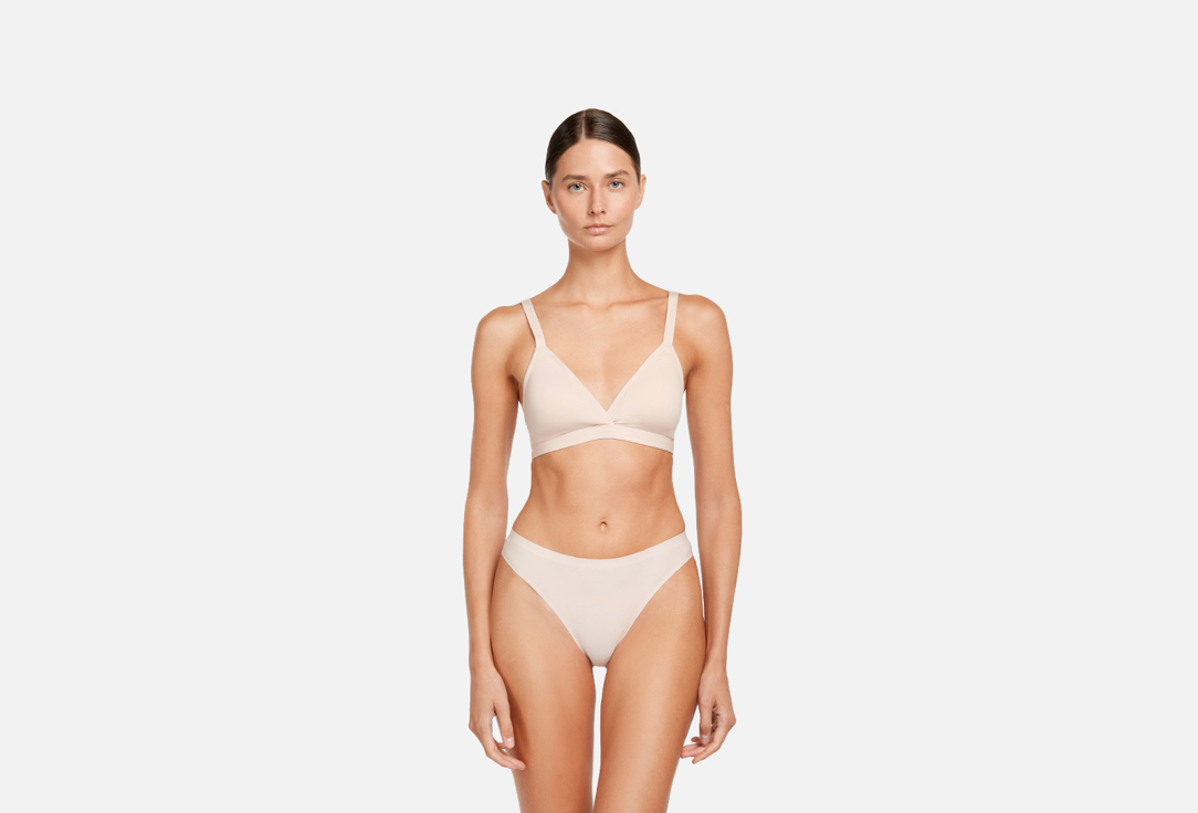 Belle you Трусы-стринг Лазерный крой Пудрово-розовый M/L