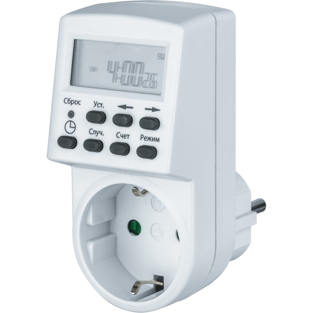 Розетка Электронный таймер-розетка Navigator NTR-E-S01-WH 61555