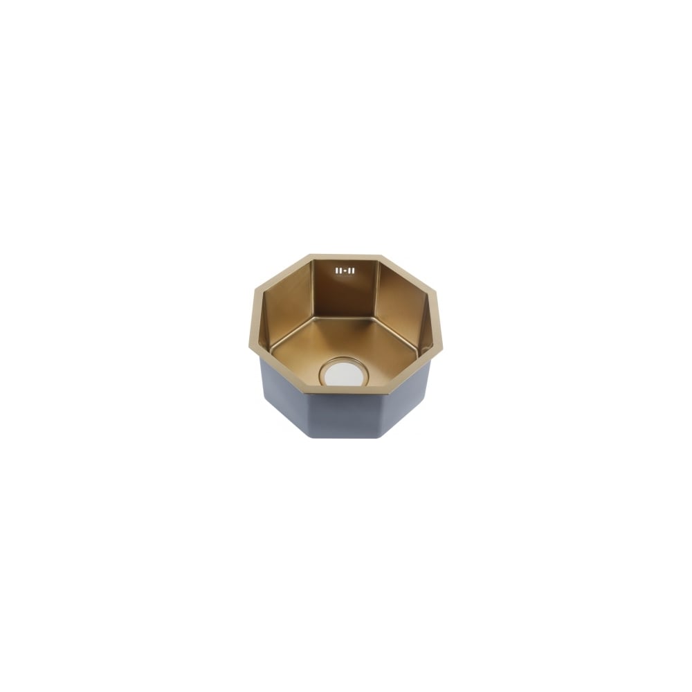 Фигурная врезная мойка Melana Octavia ProfLine D400G золото