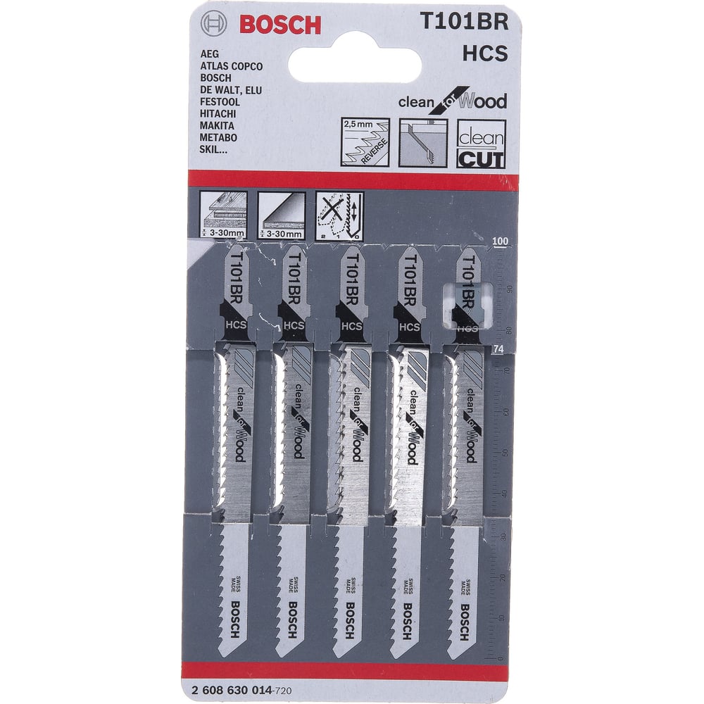 Лобзик Пилки для лобзика Bosch T101 Br 2608630014
