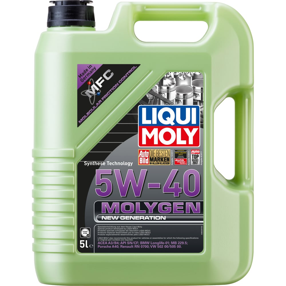 Моторное НС-синтетическое масло Liqui Moly Molygen New Generation 5W-40 8536
