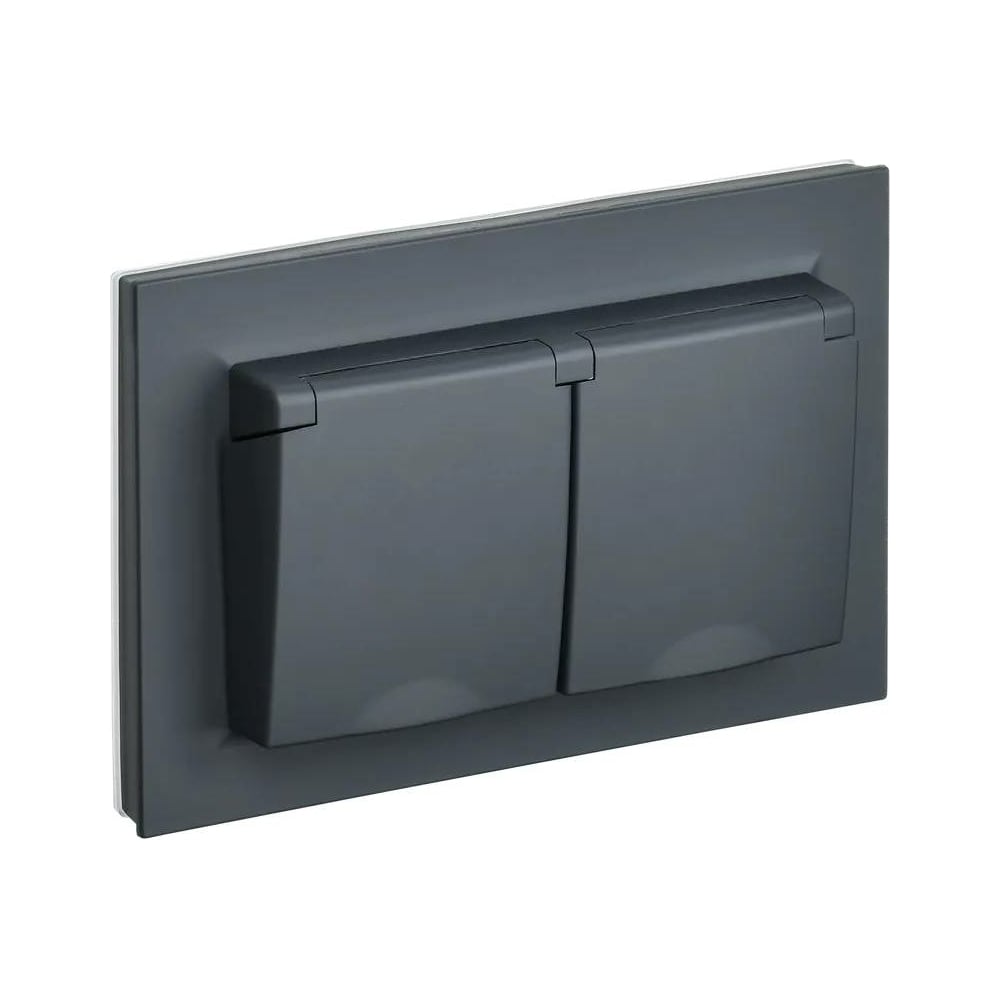 Розетка Двухместная Iek Brite рсбш12-3-44-брг BR-R26-16-44-K53-F