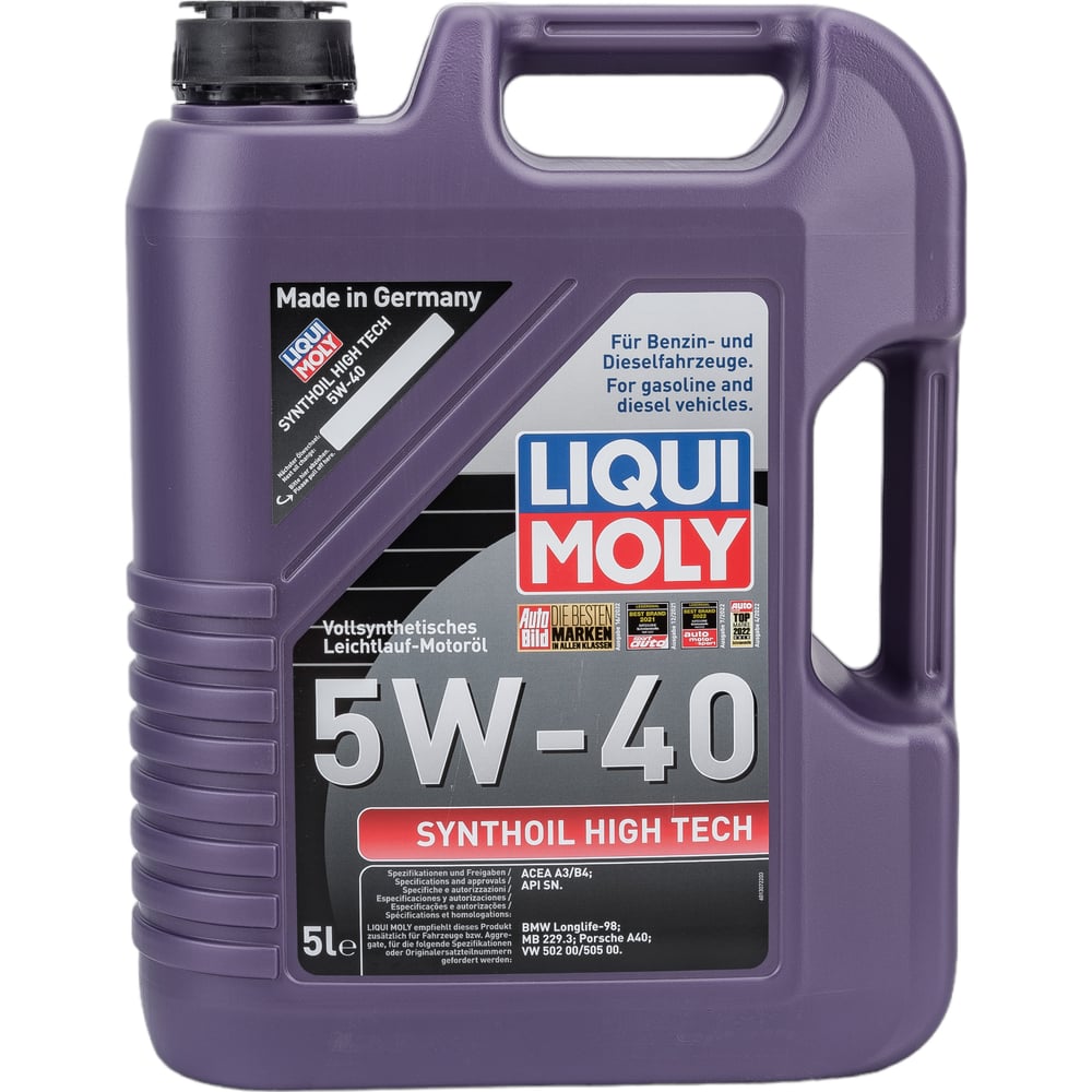 Моторное Синтетическое масло Liqui Moly Synthoil High Tech 5W-40 Sn A3/B4 1856