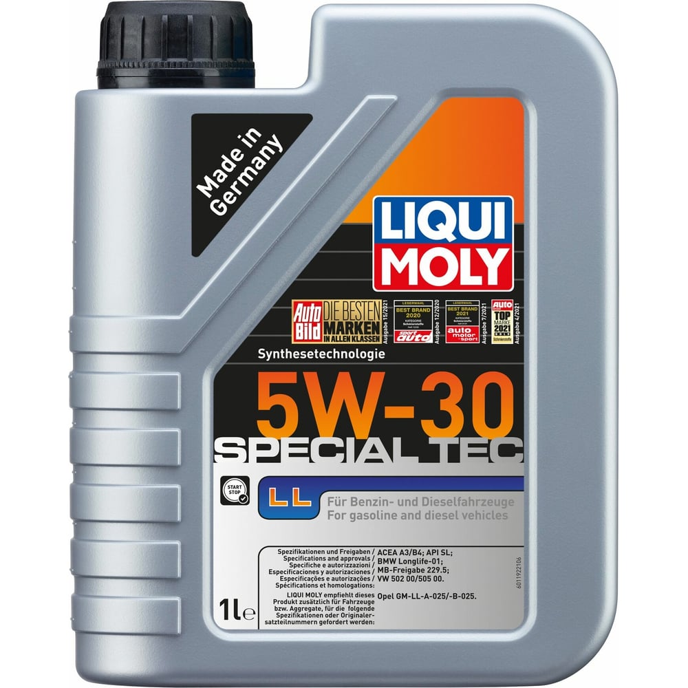 Моторное НС-синтетическое масло Liqui Moly Special Tec Ll НС-5W-30 Sl A3/B4 2447