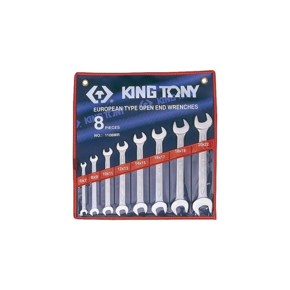 Набор рожковых ключей King Tony 1108MR