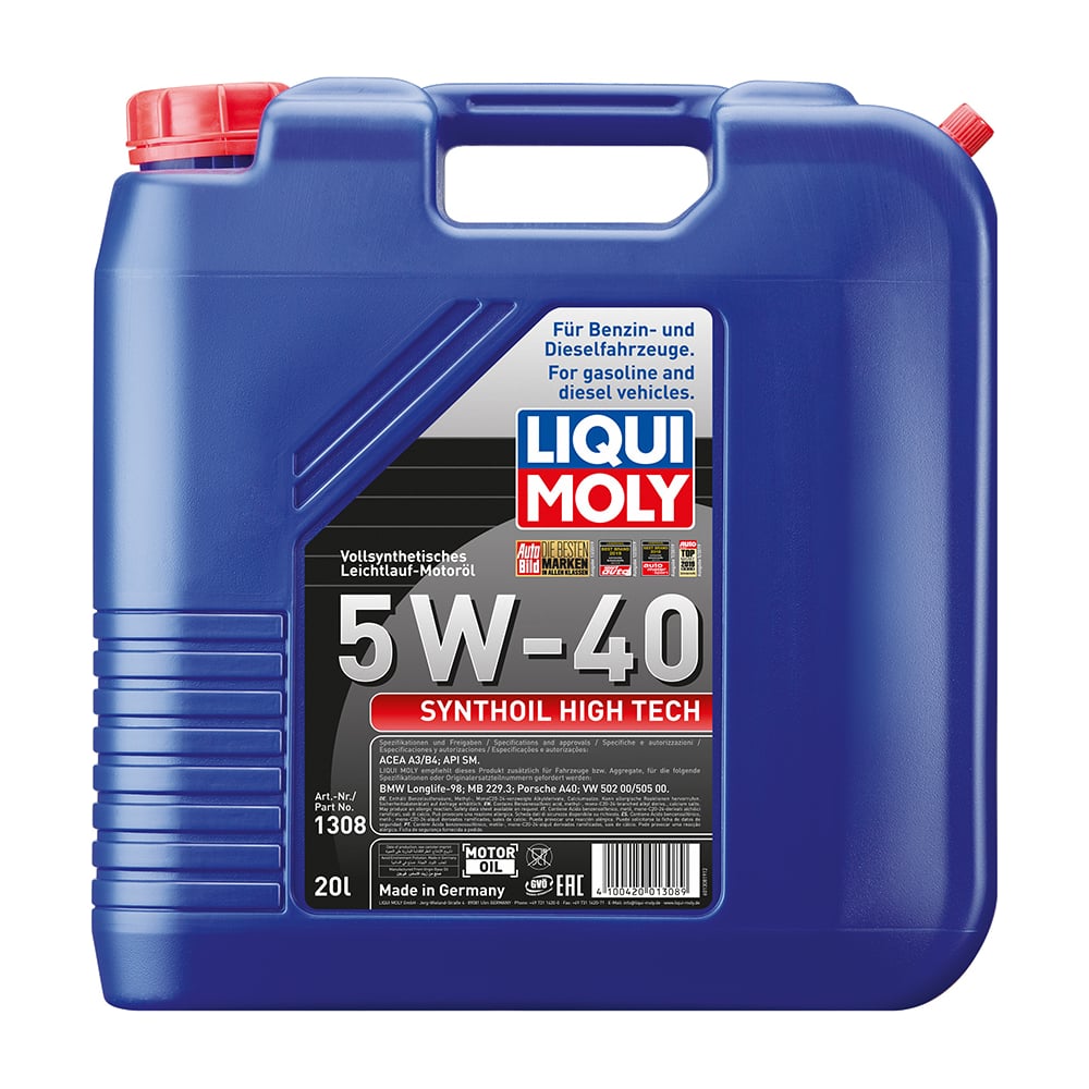 Моторное Синтетическое масло Liqui Moly Synthoil High Tech 5W-40 SM/CF;A3/B4 1308