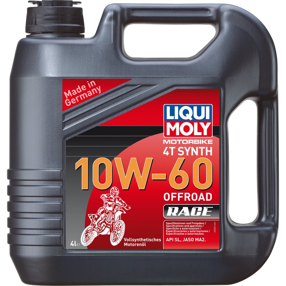 Моторное Синтетическое масло 4T для четырехтактных мотоциклов Liqui Moly Motorbike 4T Synth Offroad Race 10W-60 SljasoO 3054