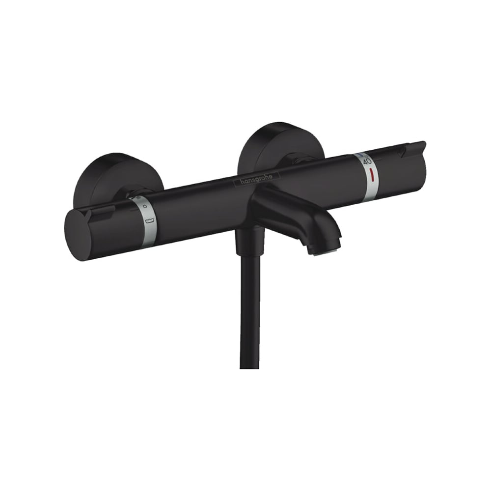 Смеситель Термостатический для ванны Hansgrohe матовый черный Ecostat comfort 13114670 72012