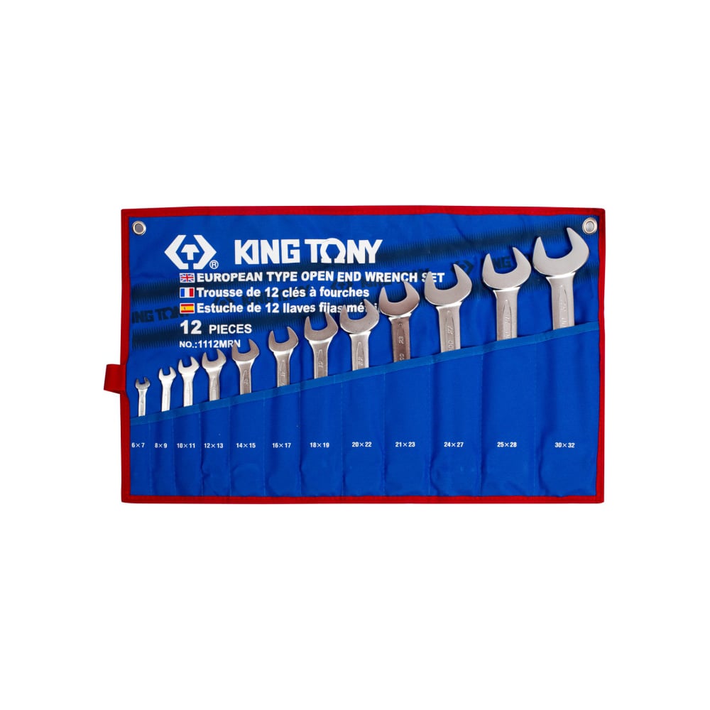 Набор рожковых ключей King Tony 1112MRN