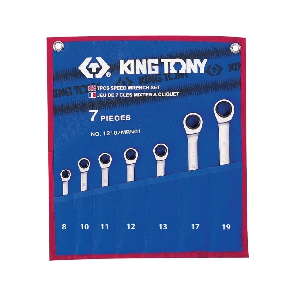 Набор комбинированных ключей King Tony 12107MRN01