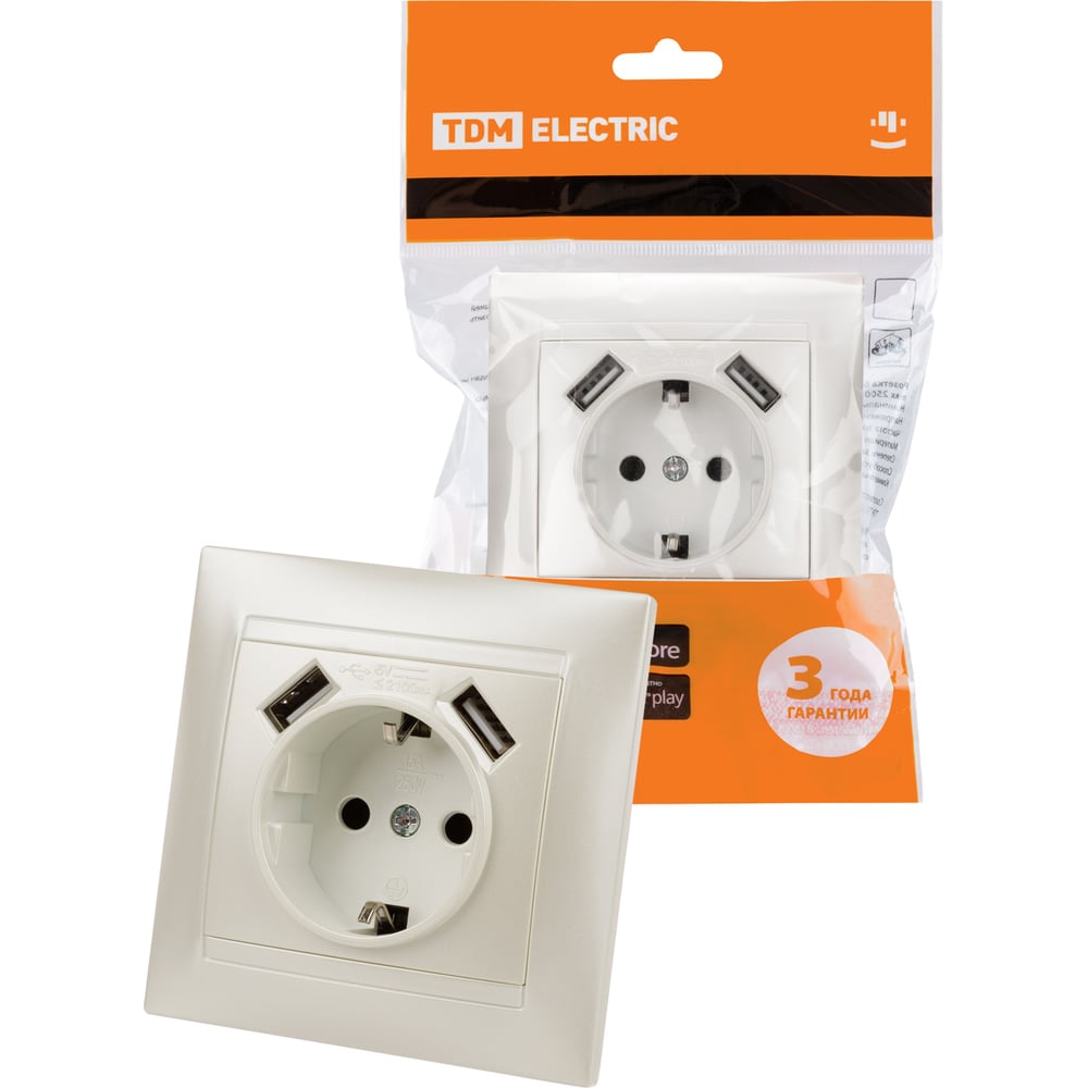 Розетка Tdm Electric Лама SQ1815-0842