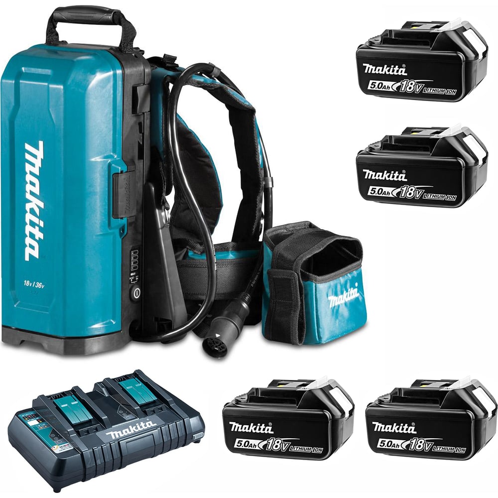 Ранцевый адаптер для аккумуляторов Makita PDC01, 18В и 36В, BL1850B, DC18RD 191C62-8