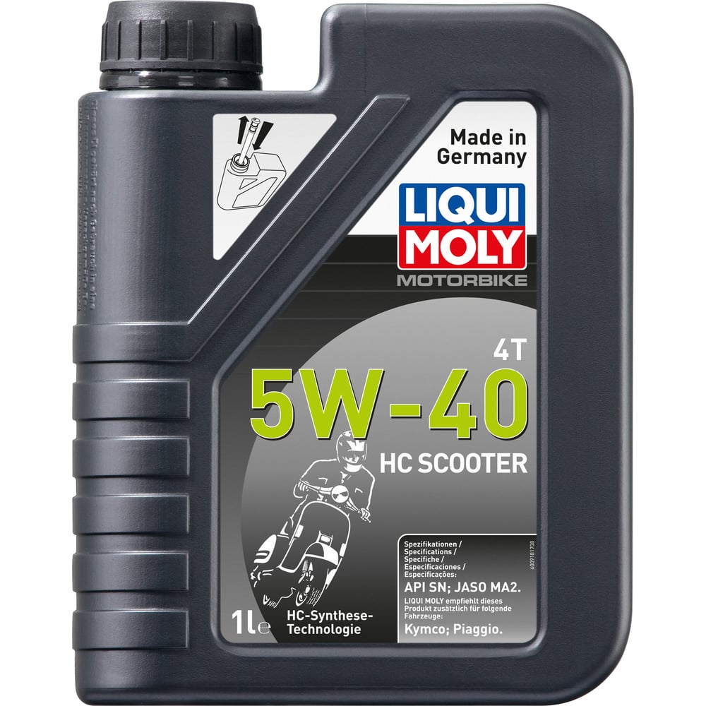 Моторное НС-синтетическое масло 4T Liqui Moly Motorbike 4T Hc Scooter 5W-40 20829