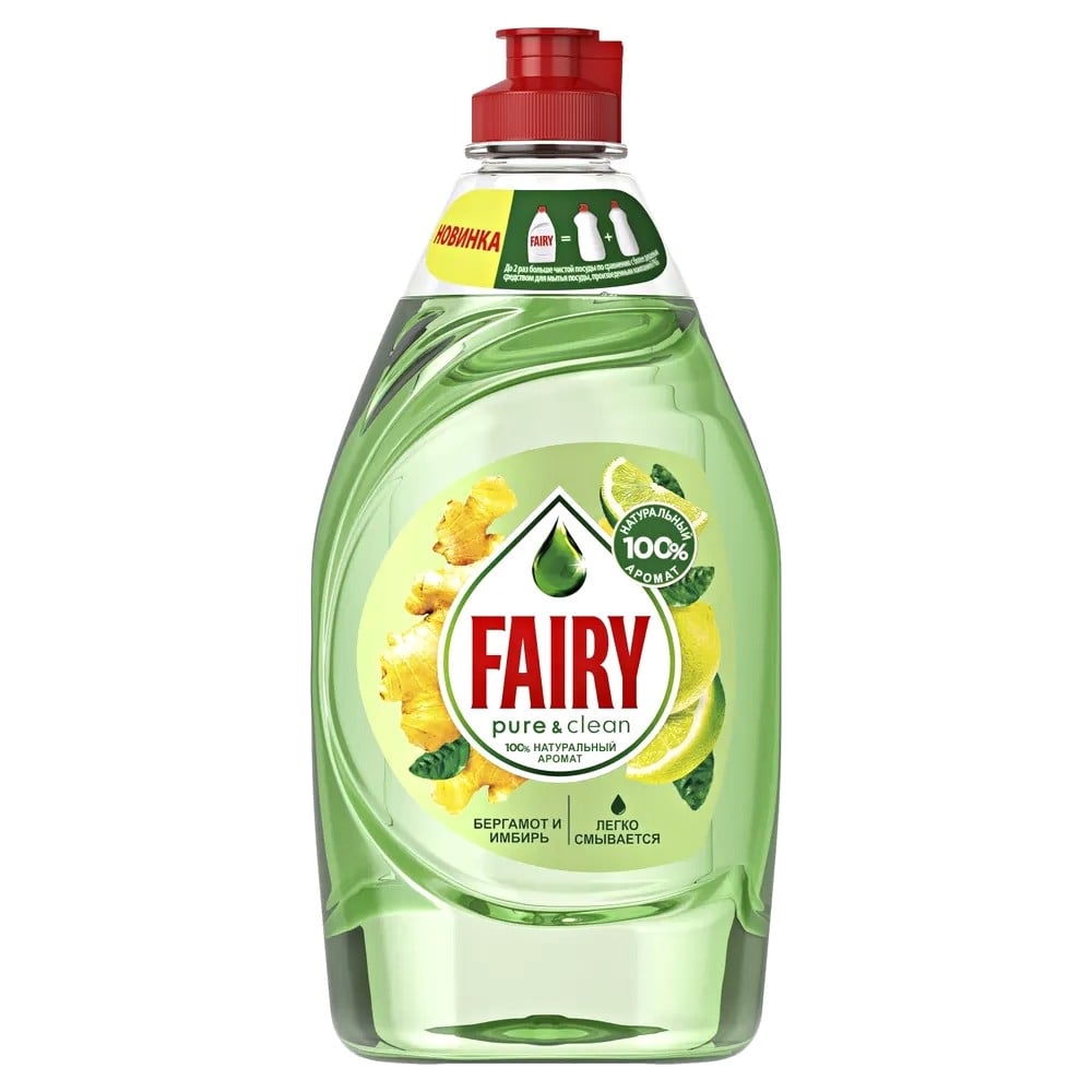 Средство для мытья посуды Fairy Pure&Clean Бергамот и Имбирь 1009627