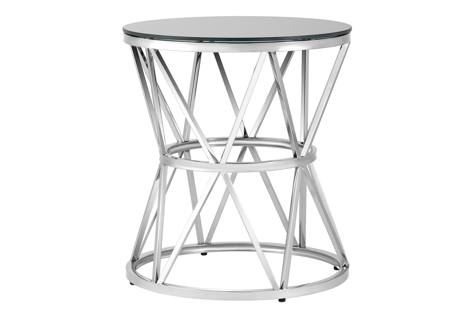 Журнальный стол Stool Group Вива, закалённое стекло 8 мм, чёрный, 50х50х57 см