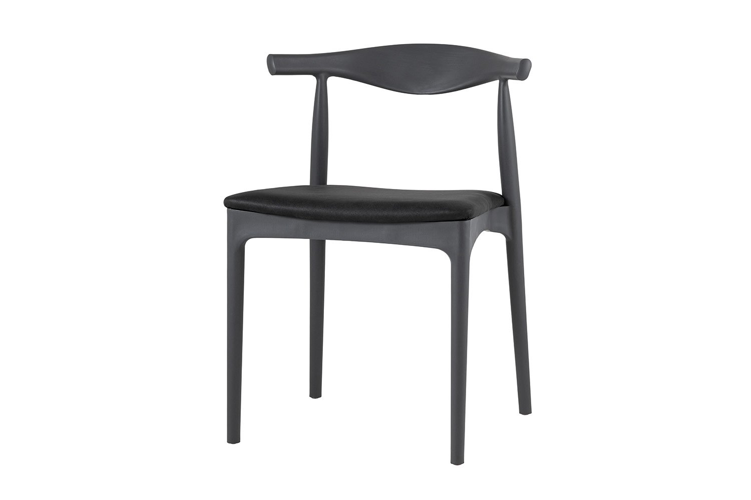 Стул Stool Group Bull, сиденье из искусственной кожи, чёрный, 55,5х50х74 см