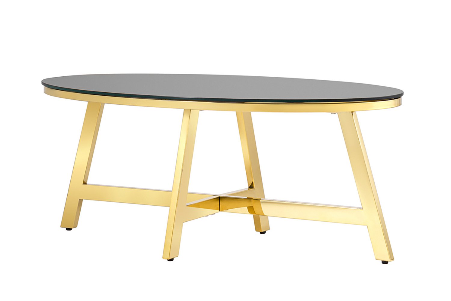 Журнальный стол Stool Group Альба, закалённое стекло, чёрный, 100x50x40 см