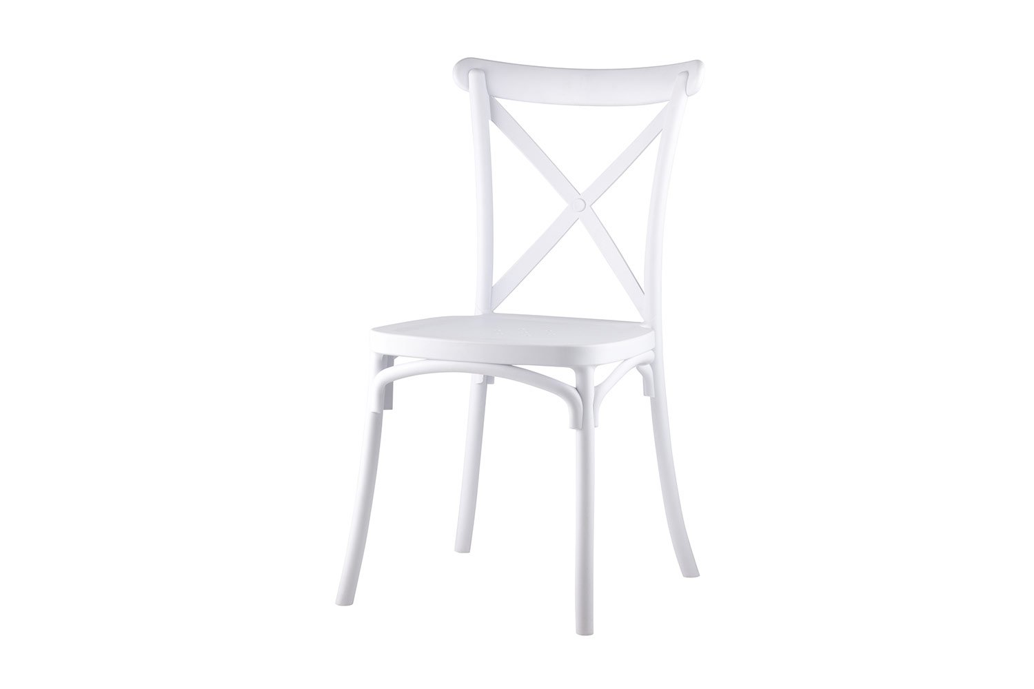 Стул Stool Group Кроссбэк, пластик, белый, 43х89х52