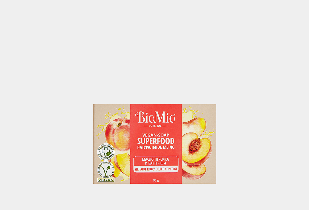 BioMio Мыло Персик и ши 90гр