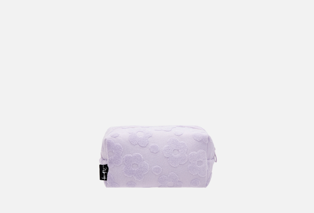 Косметичка FOR ME by gold apple, фиолетовая в цветочек, 9,5х19 см