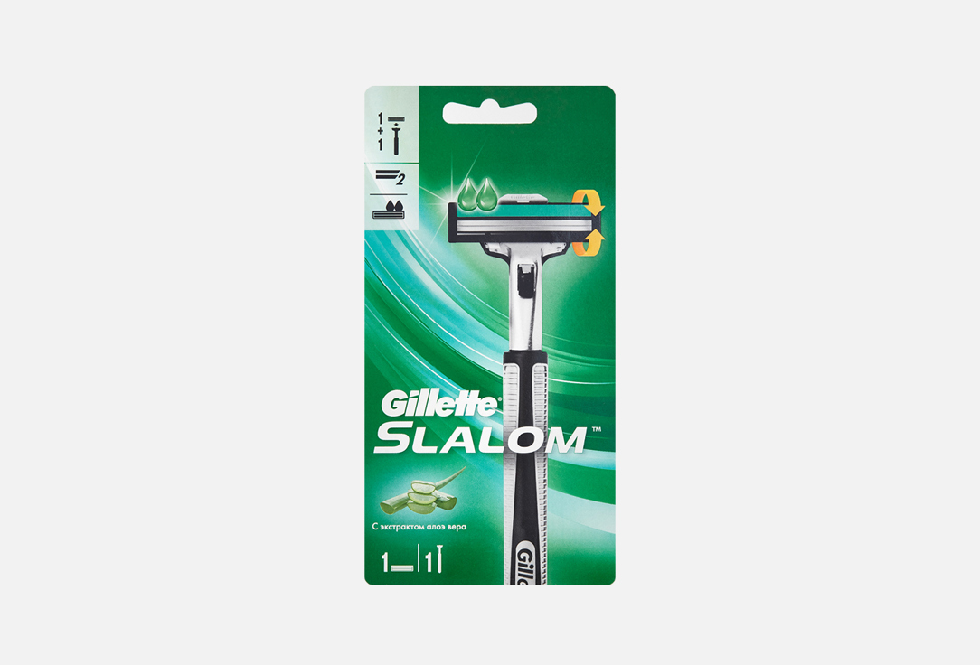GILLETTE Набор SLALOM: бритва+сменная кассета+крючок