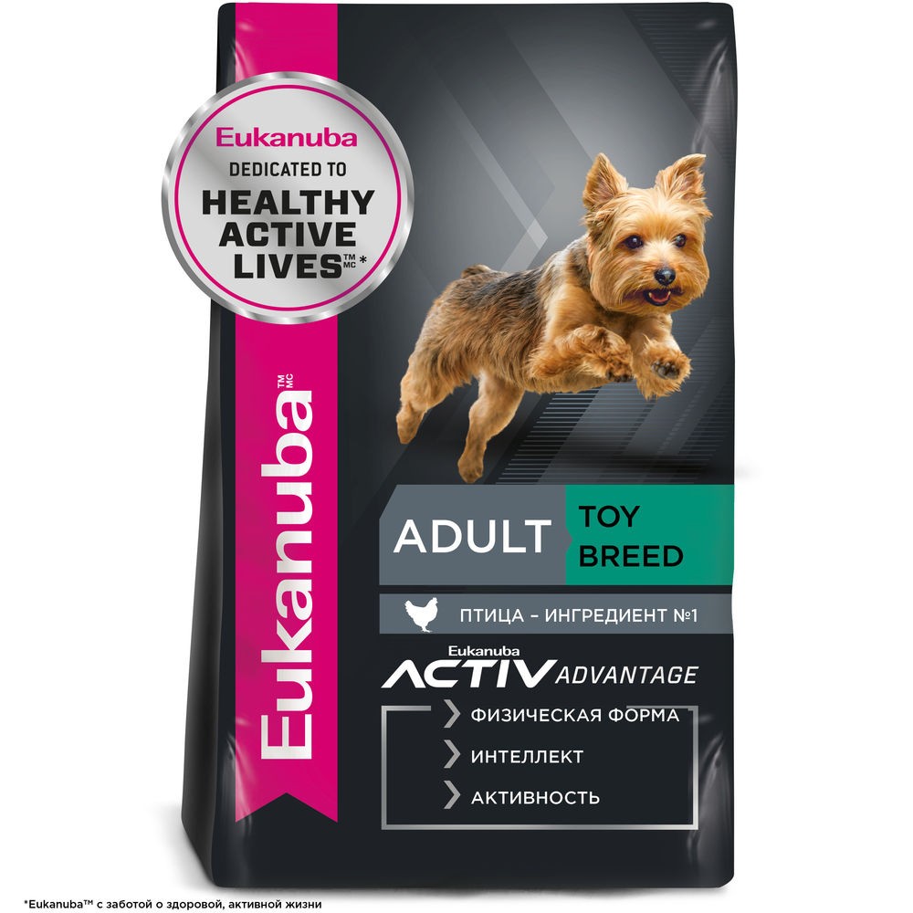 Корм для собак Eukanuba Adult Toy Breed для миниатюрных пород сух. 1,5кг