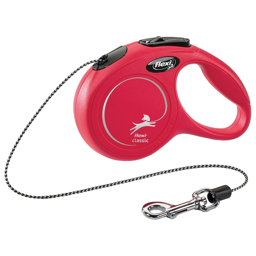 Рулетка для собак Flexi New Classic Xs (до 8кг) 3м трос красная