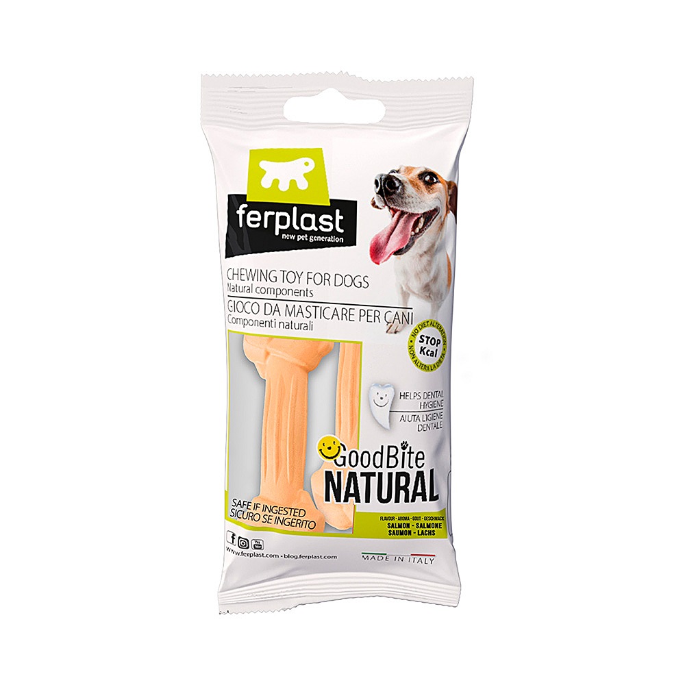 Игрушка для собак Ferplast GoodBite Xs Bag кость вкус лосося, 8см, 15г