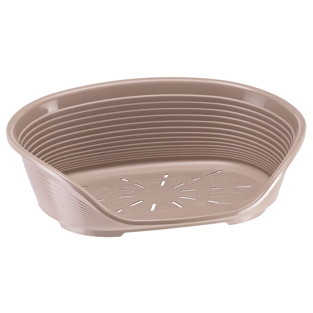 Лежак для собак Ferplast Siesta Deluxe 4, пластиковый, капучино, 61,5х45хh21,5см