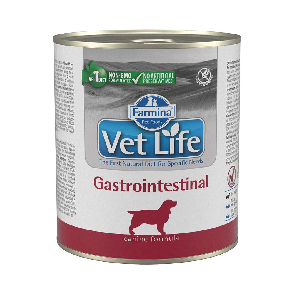 Корм для собак Farmina Vet Life Gastrointestinal при заболеваниях Жкт паштет банка 300г