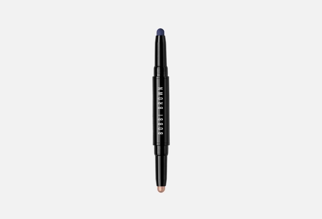 Bobbi Brown Тени д/век Двусторонние Long-wear cream Stick Silk shimmer / Rich navy matte 1,6гр