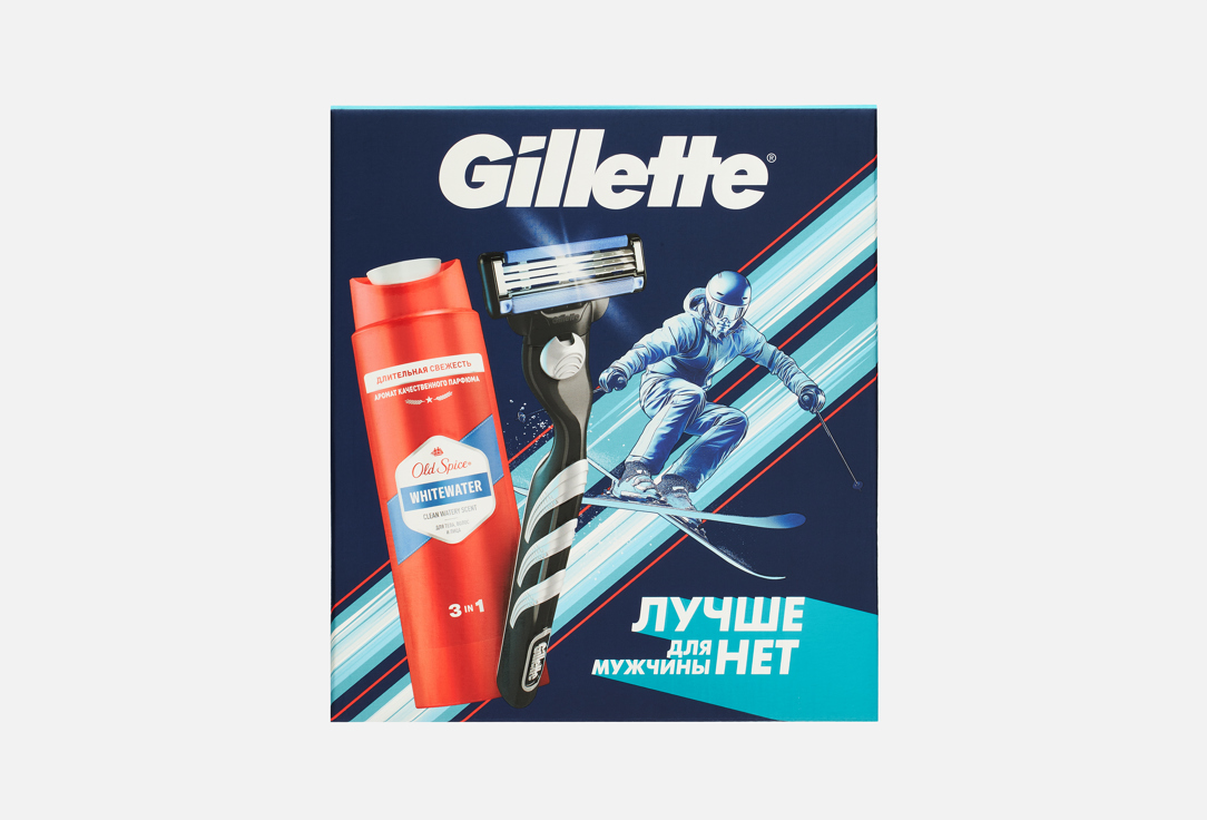 Gillette Набор: Бритва+1 сменная кассета+гель д/душа+шампунь д/волос