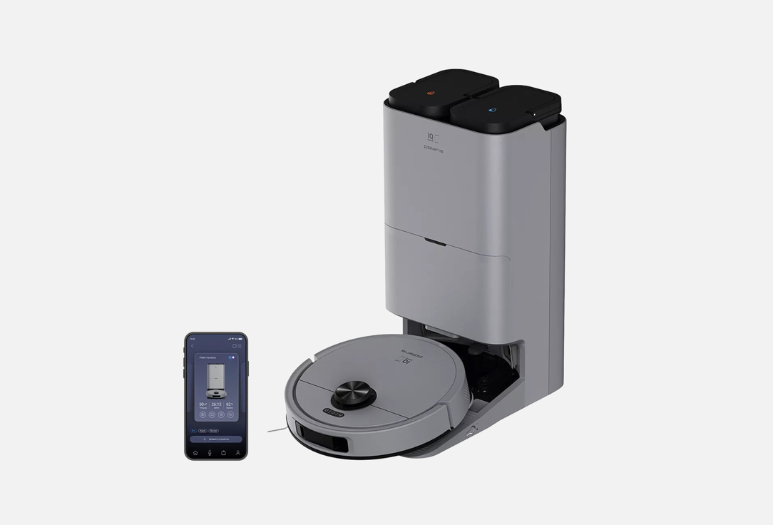 Polaris Робот-пылесос Станция самоочистки PVCRAC 7790 WIFI IQ Home Графитовый