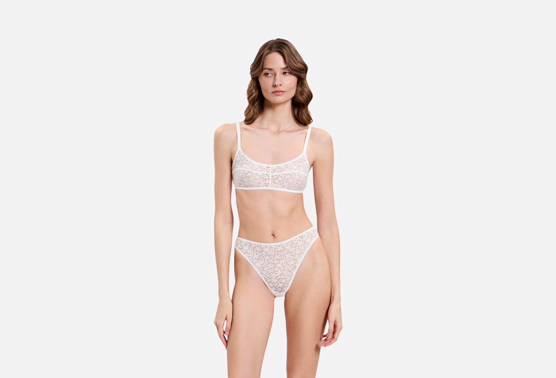 Belle you Трусы-стринги Средняя посадка Молочный р.XS W2090223