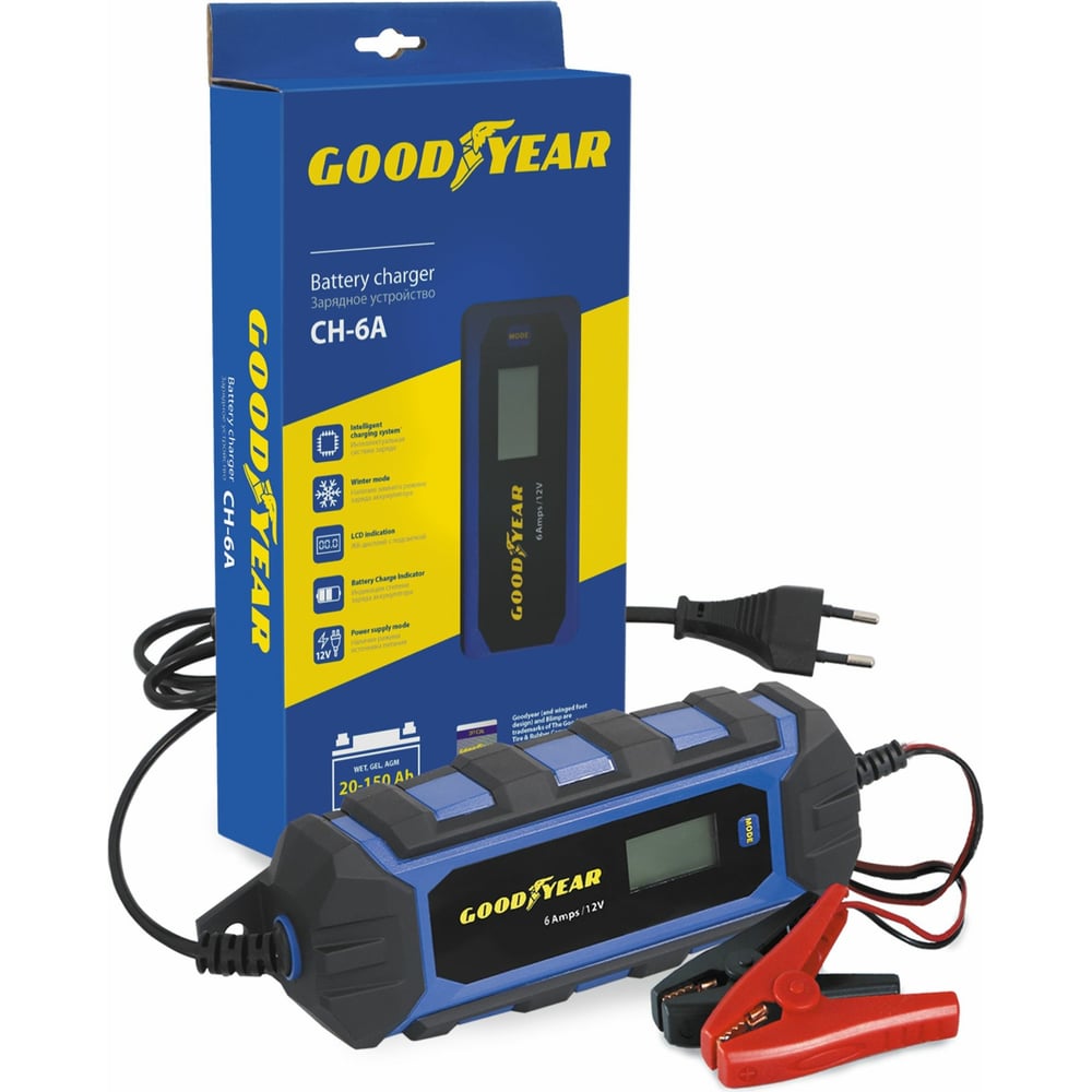 Устройство Электронное зарядное для свинцово-кислотных аккумуляторов Goodyear CH-6A GY003002