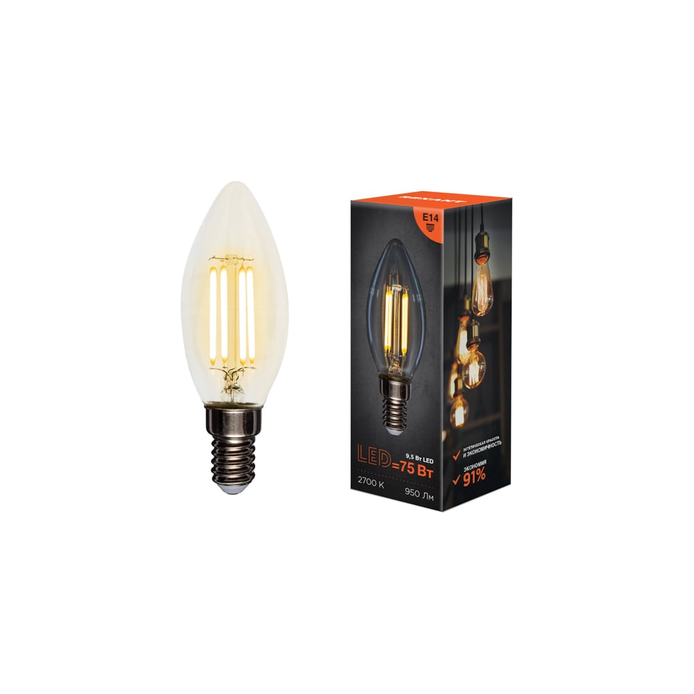 Лампа Филаментная Rexant 604-091