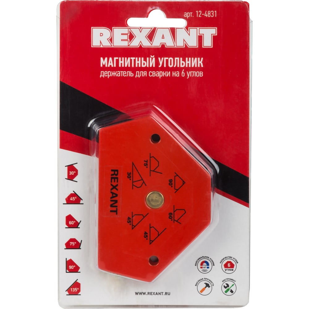 Магнитный угольник-держатель для сварки Rexant 12-4831