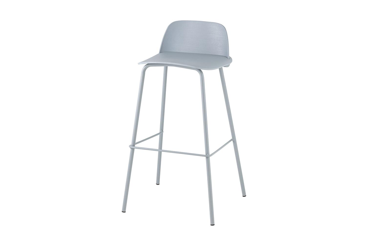 Стул барный Stool Group Mist, пластмассовый, серо-голубой, сиденье 75 см, 47х47х90 см