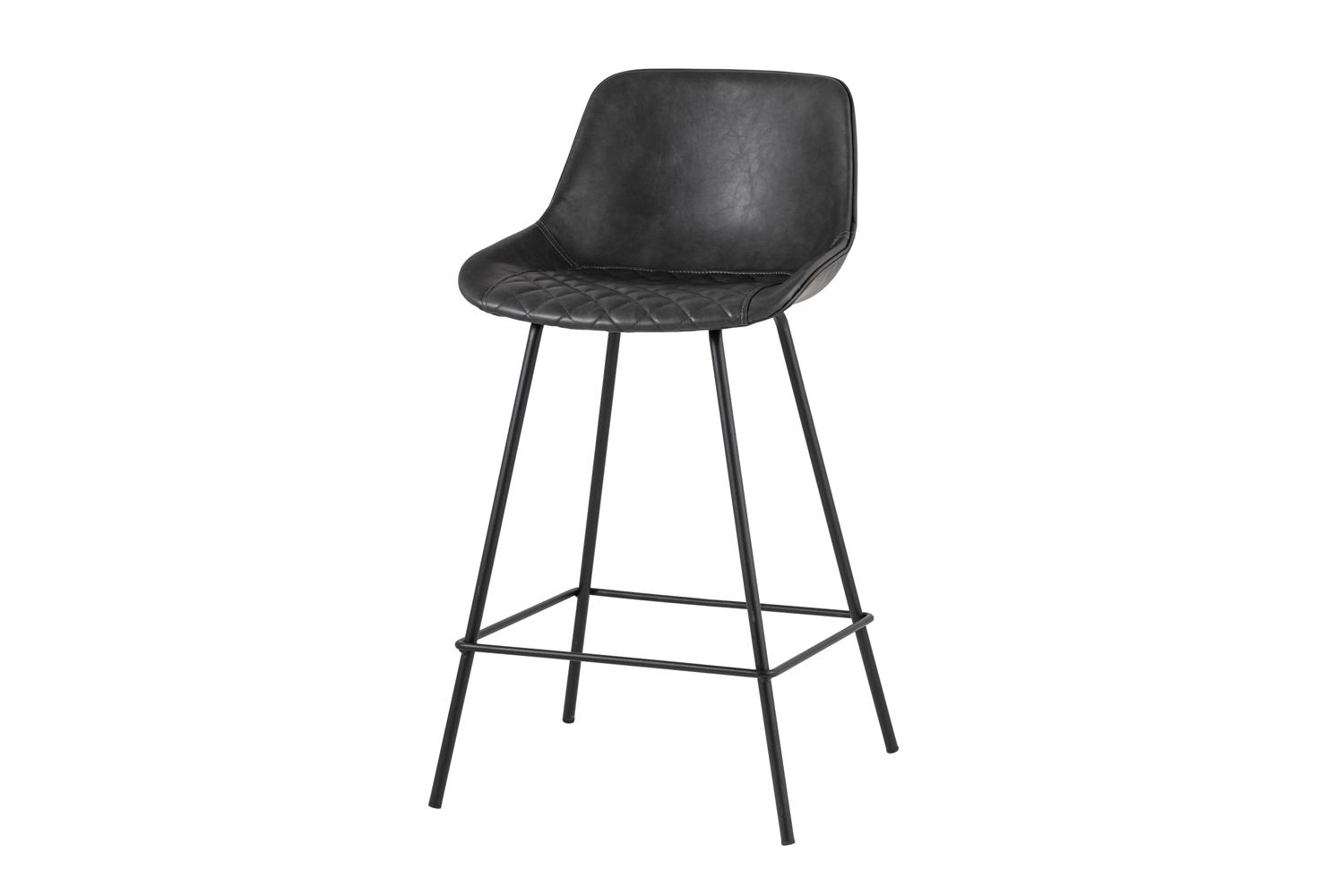 Стул полубарный Stool Group Texas, искусственная кожа, серый