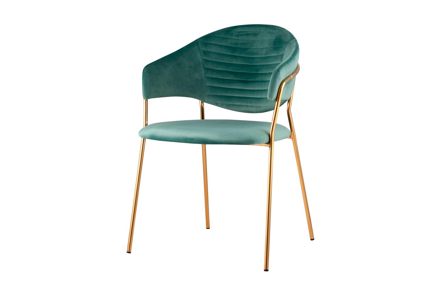 Стул с подлокотниками Stool Group Эвита, вельвет, мятный, 58.5х80х55