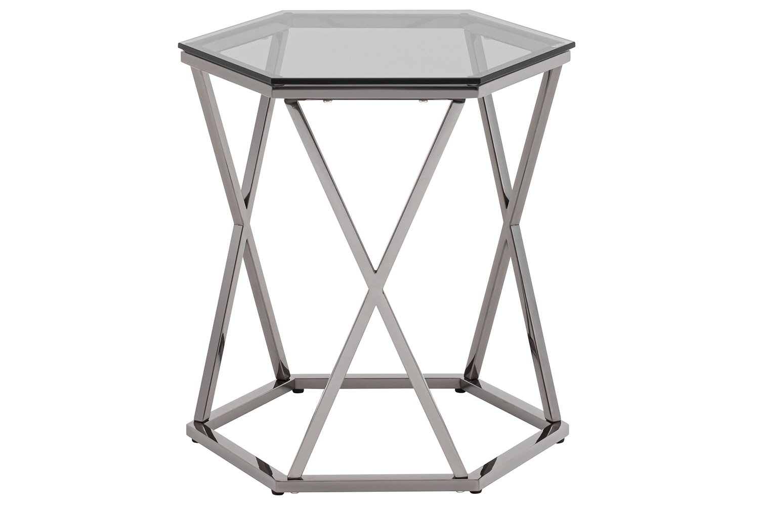 Журнальный столик Stool Group Круз, закалённое стекло, smoke, 48x42x50.5 см