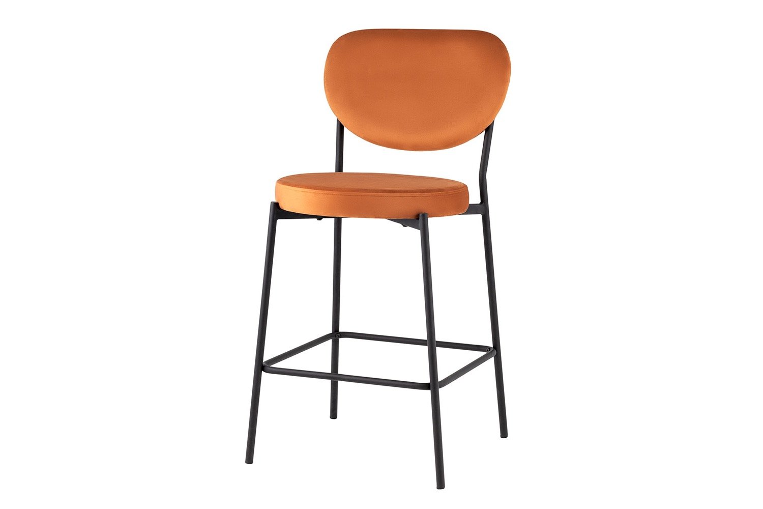 Стул полубарный Stool Group Барбара New, велюр, терракотовый