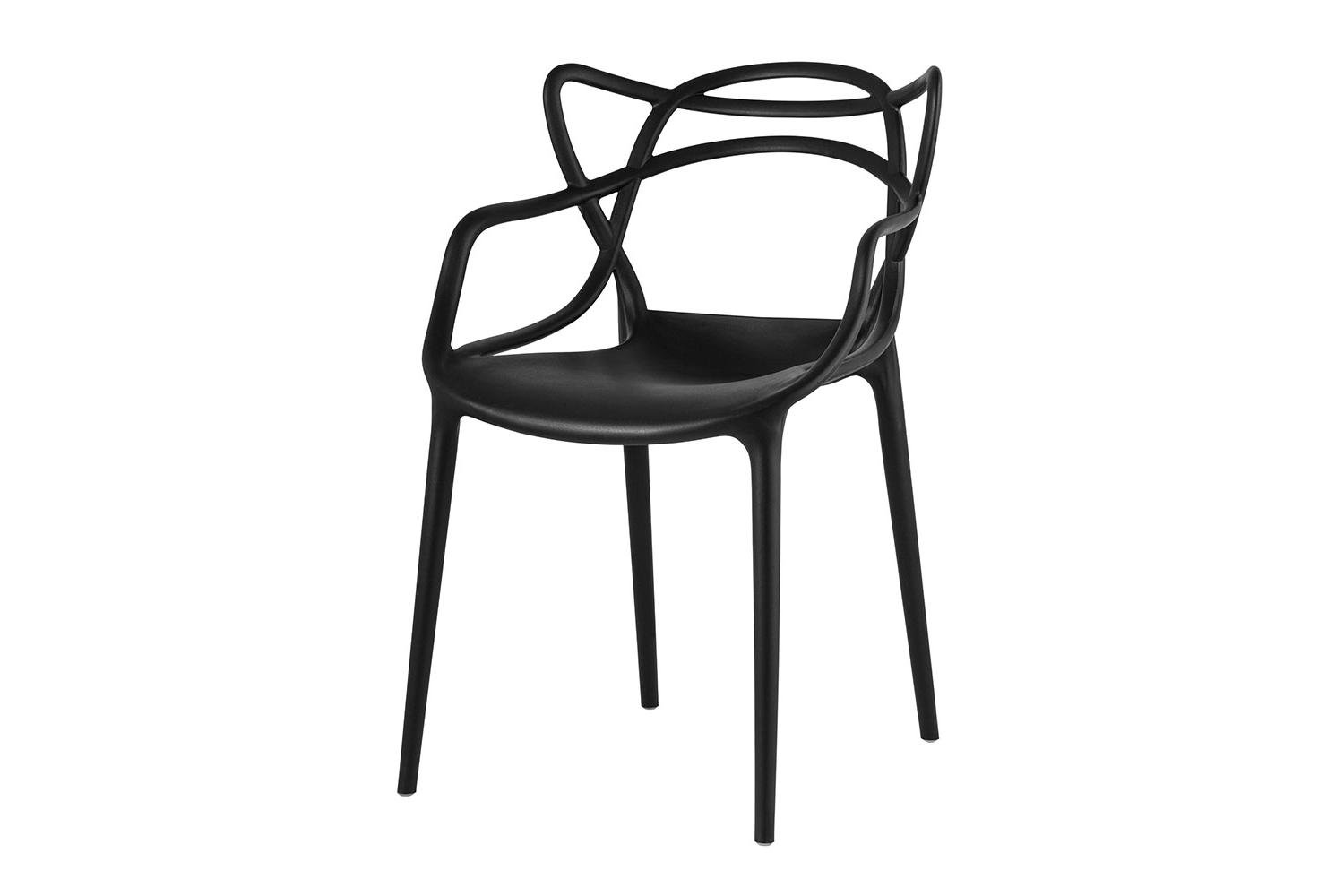 Стул с подлокотниками Stool Group Margarita New, чёрный, пластмасса, 54х82.5х54