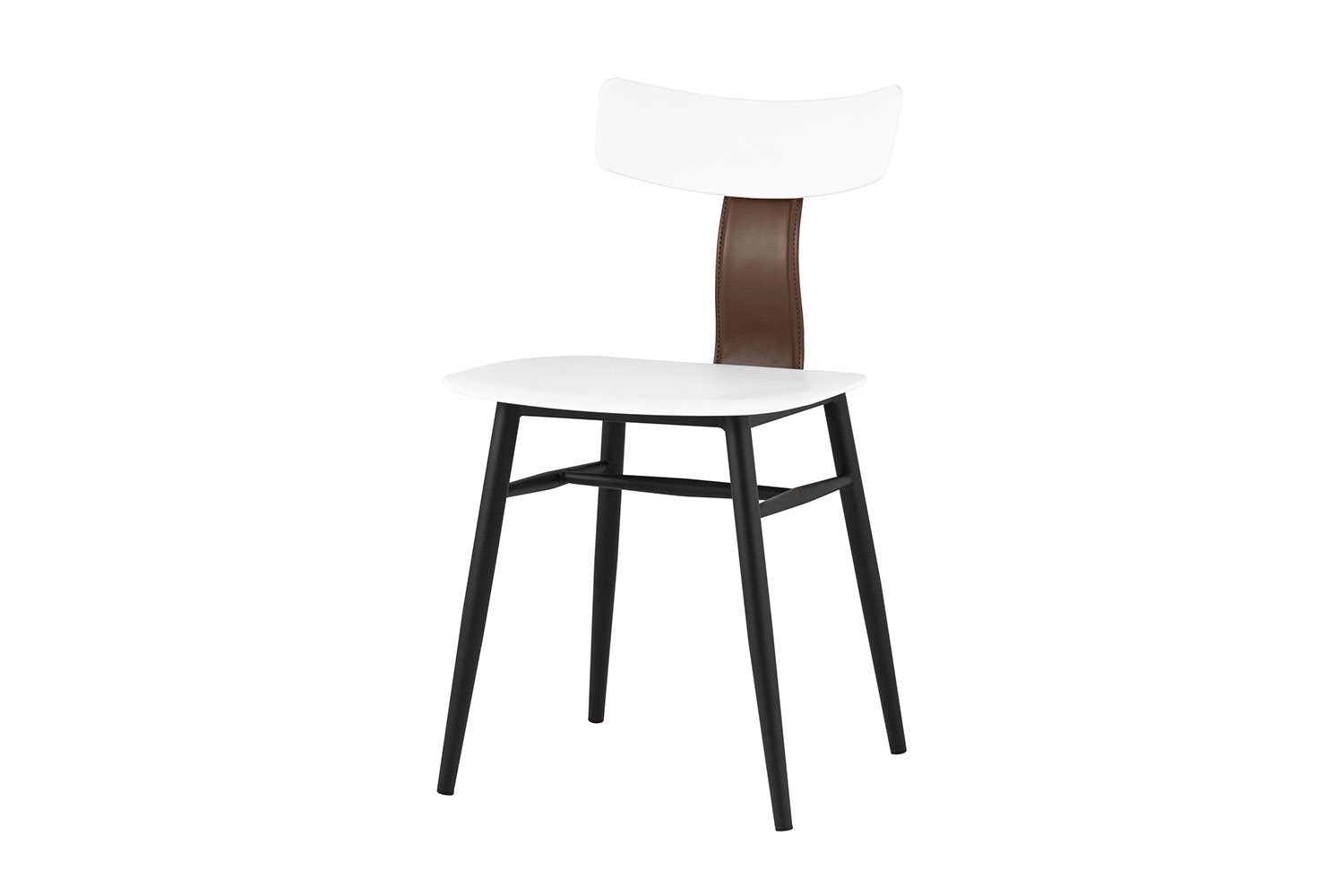 Стул Stool Group Ant, пластмасса, белый с чёрными ножками