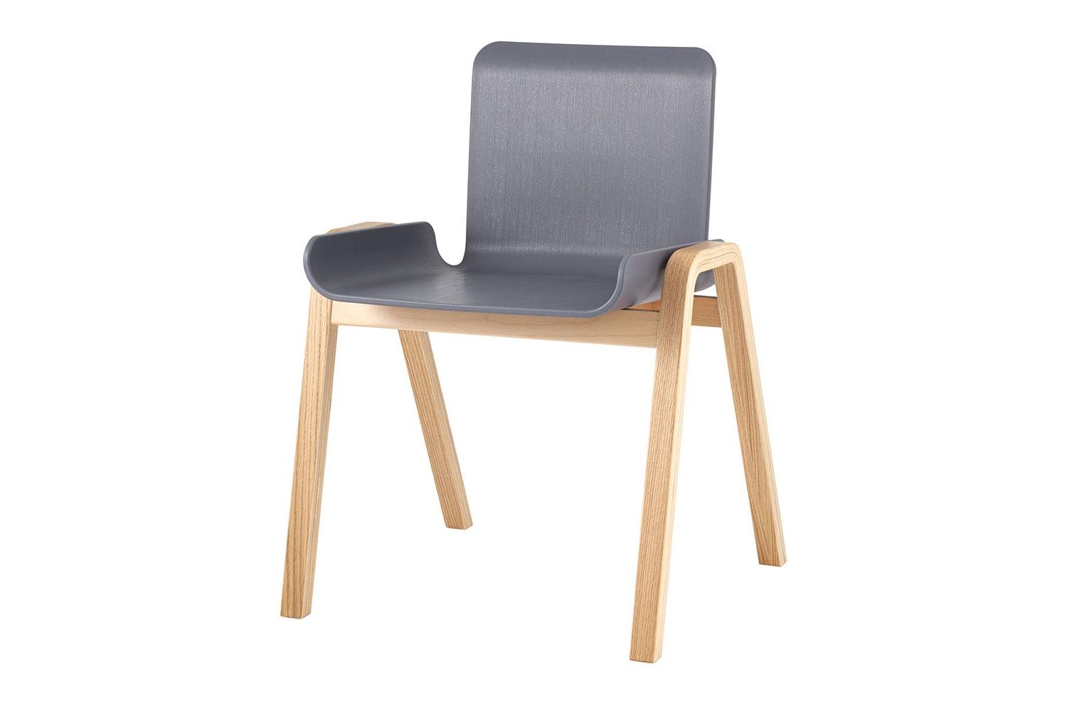 Стул Stool Group Harbour, серый, ножки шпон дуба