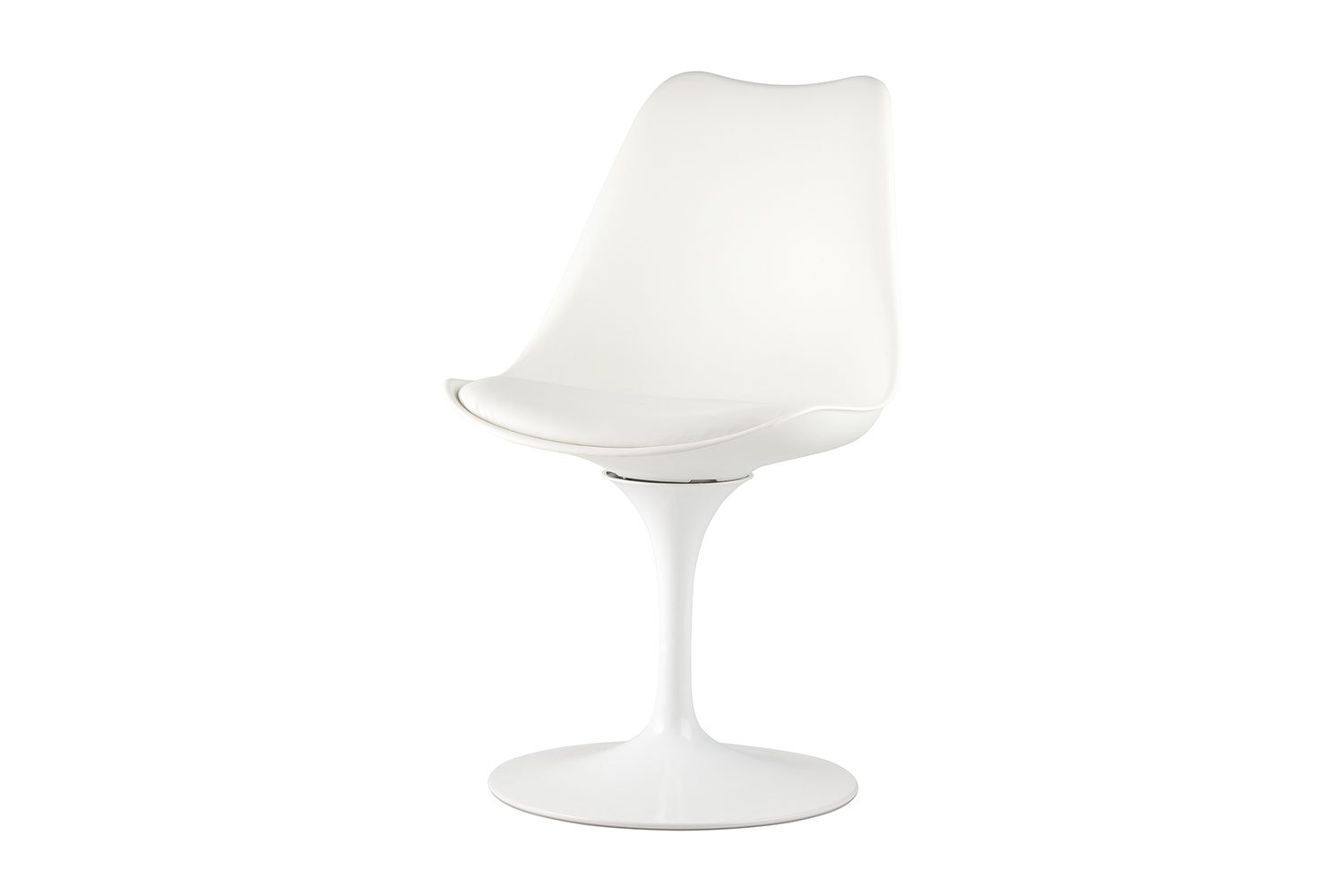 Стул Stool Group Tulip, сиденье пластмасса с искусственной кожей, белый, 48х43х80 см