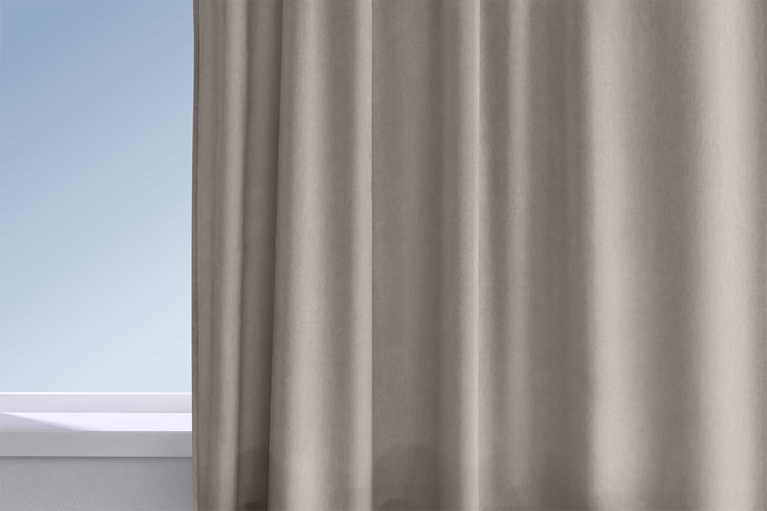 Штора Micasa Janelle, бархат бежевый, 145х260 см