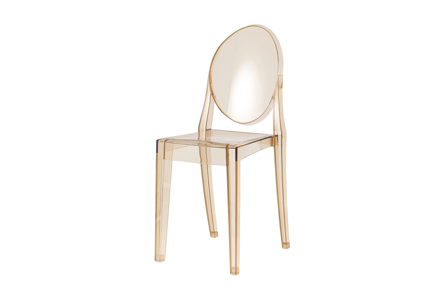 Стул Stool Group Victoria Ghost, янтарный пластик, штабелируемый